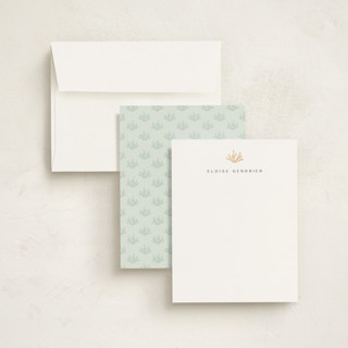 This is a ivory foil stamped stationery with foil pressed by Pippa Shaw called coral printing on signature in 4.25x5.5