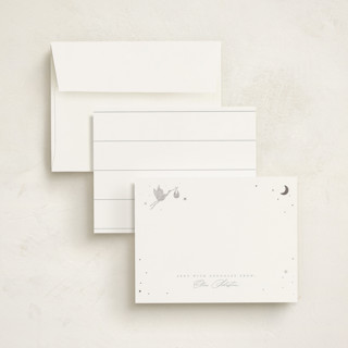 This is a cloud foil stamped stationery with foil pressed by Hudson meet Rose called - a little note - printing on signature in 4.25x5.5