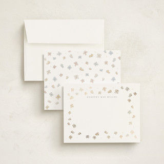 This is a medley foil stamped stationery with foil pressed by Diana Pinnell called butterflies printing on signature in 4.25x5.5