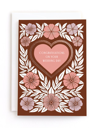 This is a wine tbd by Katharine Watson called wedding heart in greeting cards