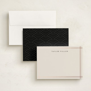 This is a fog personalized stationery thank you cards with foil pressed by Lehan Veenker called a golden age printing on signature in 5x7