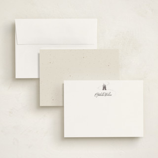 This is a magic personalized stationery thank you cards with foil pressed by Kelly Schmidt called disney's cinderella castle printing on signature in 5x7