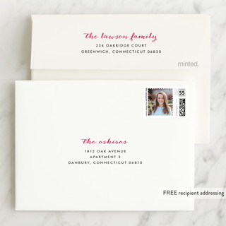 This is a peach kids thank you cards with standard by Erica Krystek called intricate cross printing on strathmore in standard