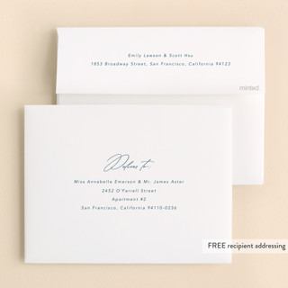 This is a deep sea kids thank you cards with standard by Morgan Kendall called elegant arch printing on strathmore in standard