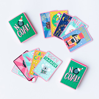 This is a multicolor home decor by Jollity and Co called no coal card game in standard