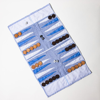 This is a blue home decor by 3rd Space by SBR called light blue outdoor/travel backgammon set (wood pieces) in standard