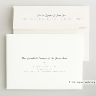 This is a spruce birth announcements with foil pressed by Emily Sabol Goss called simple signature printing on recycled smooth signature in standard
