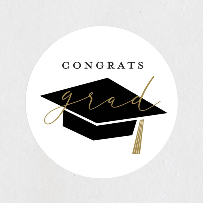Caps Off Graduation Stickers by Stacey Meacham Minted