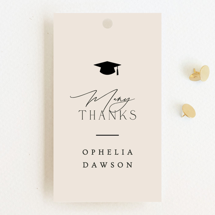 thank you cards for grad party Gold And Black Custom Thank You Cards For Graduation