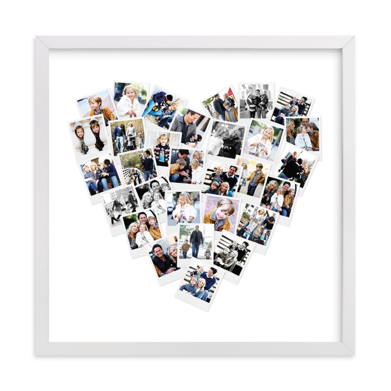 "Heart Snapshot Mix® Photo Art" - Custom Photo Art Print by Minted in beautiful frame options and a variety of sizes.