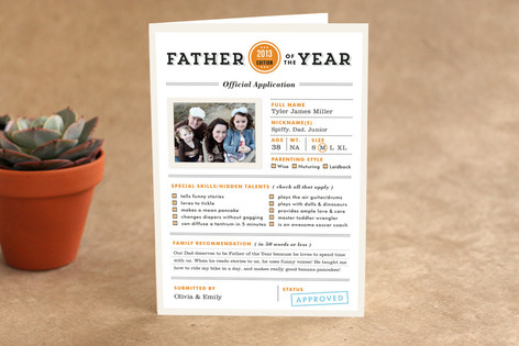 Father of the Year Father's Day Greeting Cards