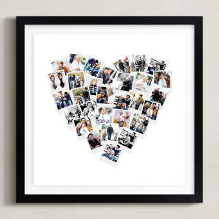 This is a black frame photo art by Minted called heart snapshot float mount black frame printing on deluxe art in float mounted 16x16