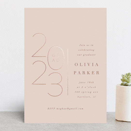 Magnifique Graduation Party Invitations by Nazia Hyder Minted