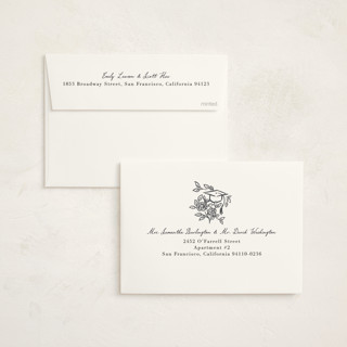 This is a ink graduation invitations with foil pressed by Jamie Alexander called future in bloom printing on signature in standard
