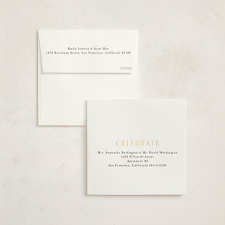 This is a charcoal graduation invitations with foil pressed by Lori Wemple called graduation party printing on signature in standard