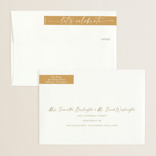 This is a snow graduation announcements with foil pressed by Sarah Curry called graduate script printing on recycled smooth signature in petite