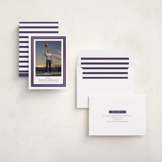 This is a grape graduation announcements with foil pressed by Jessica Williams called class tradition printing on recycled smooth signature in standard