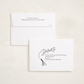 This is a clay graduation announcements with foil pressed by Beth Murphy called tassel dance printing on recycled smooth signature in standard