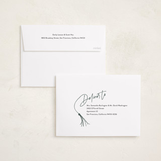 This is a juniper graduation announcements with foil pressed by Beth Murphy called tassel dance printing on recycled smooth signature in standard