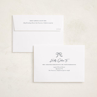 This is a navy graduation announcements with foil pressed by Paper Raven Co. called sweet grad cap printing on recycled smooth signature in standard