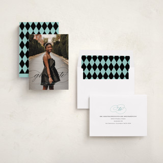 This is a modern graduation announcements with foil pressed by letterfix called sol printing on recycled smooth signature in standard