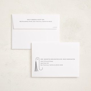 This is a luxury graduation announcements with foil pressed by letterfix called tale of tassel printing on recycled smooth signature in standard
