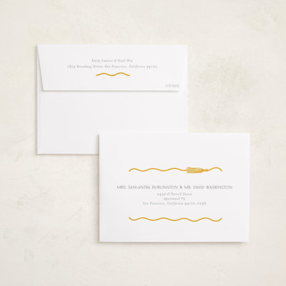 This is a sunshine graduation announcements with foil pressed by Susan Zinader called tassel scallop printing on recycled smooth signature in standard