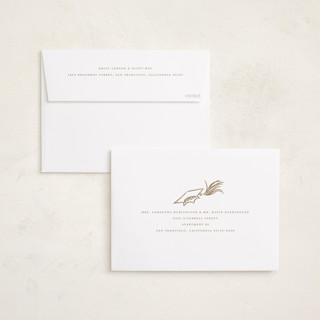 This is a pearl graduation announcements with foil pressed by Teju Reval called grad border printing on recycled smooth signature in standard