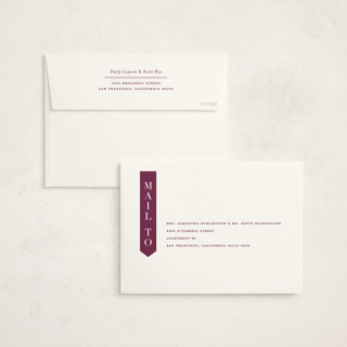 This is a maroon graduation announcements with foil pressed by Lauren Chism called classic sash printing on recycled smooth signature in standard