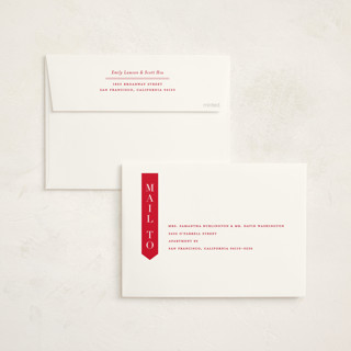 This is a ruby graduation announcements with foil pressed by Lauren Chism called classic sash printing on recycled smooth signature in standard