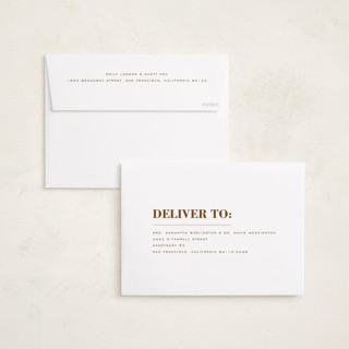 This is a lemon graduation announcements with foil pressed by Emily Sabol Goss called bold headline printing on recycled smooth signature in standard