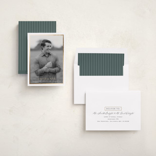 This is a cotton graduation announcements with foil pressed by Amy Kross called winds printing on recycled smooth signature in standard