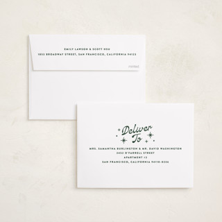 This is a forest graduation announcements with foil pressed by Ekko Studio called nostalgia printing on recycled smooth signature in standard