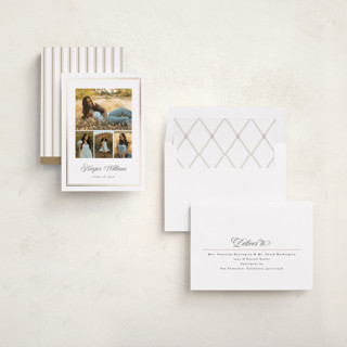 This is a snow graduation announcements with foil pressed by Erin L. Wilson called hampton house printing on recycled smooth signature in standard