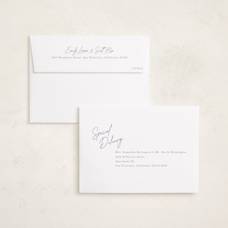 This is a violet graduation announcements with foil pressed by Leah Bisch called snapshots printing on recycled smooth signature in standard