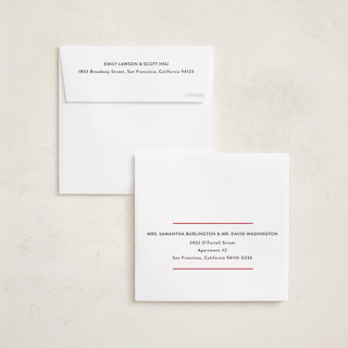 This is a cardinal graduation announcements with foil pressed by Lucrecia Caporale called minimal border printing on recycled smooth signature in standard