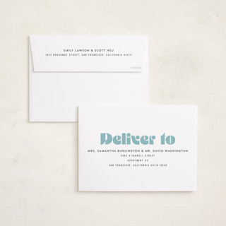 This is a slate graduation announcements with foil pressed by Hooray Creative called retro grad printing on recycled smooth signature in standard