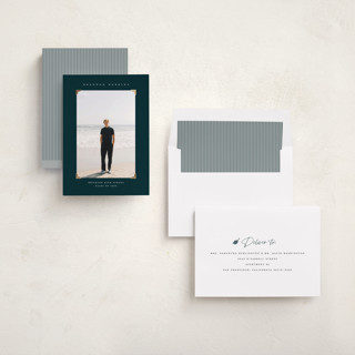 This is a midnight graduation announcements with foil pressed by Adelyn T. called midnight printing on recycled smooth signature in standard