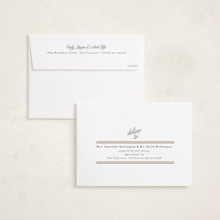 This is a cotton graduation announcements with foil pressed by Shirley Lin Schneider called elegant chic printing on recycled smooth signature in standard