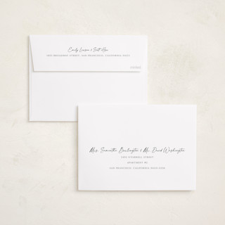 This is a oyster graduation announcements with foil pressed by Sarah Curry called graduate script printing on recycled smooth signature in standard