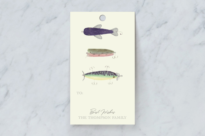 Vintage Fishing Lures Gift Tags by Jessie Burch | Minted