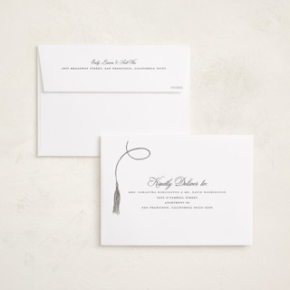 This is a snow graduation announcements with standard by Pixel and Hank called tassel type printing on recycled smooth signature in grand