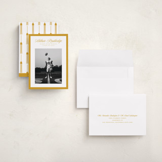 This is a daisy graduation announcements with standard by Pati Cascino called silo printing on recycled smooth signature in grand