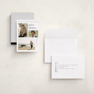 This is a onyx graduation announcements with standard by Pixel and Hank called margins printing on recycled smooth signature in grand