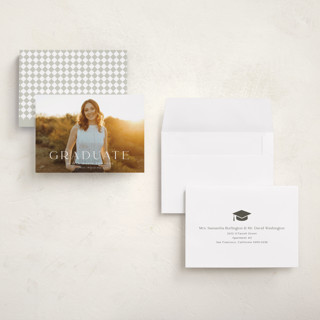This is a snow graduation announcements with standard by Yaling Hou Suzuki called next adventure printing on recycled smooth signature in grand