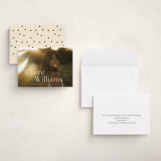 This is a milk graduation announcements with standard by Ani Somi called california printing on recycled smooth signature in grand