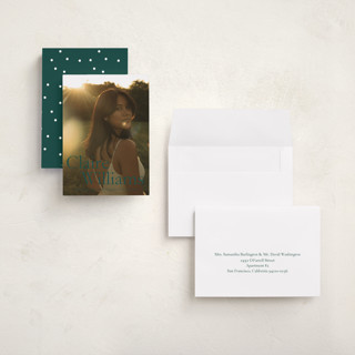 This is a evergreen graduation announcements with standard by Ani Somi called california printing on recycled smooth signature in grand