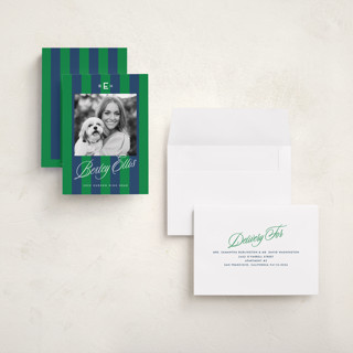 This is a prep school graduation announcements with standard by Susan Zinader called bexley printing on recycled smooth signature in grand