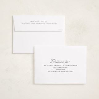 This is a slate graduation announcements with standard by Maja Cunningham called vintage script printing on recycled smooth signature in grand