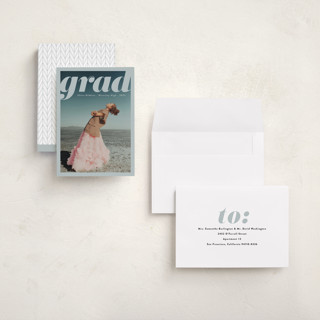 This is a glacier graduation announcements with standard by Gwen Bedat called the cover printing on recycled smooth signature in grand